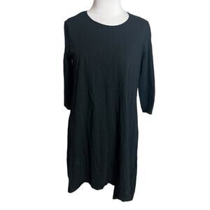 Brochu Walker 3/4 sleeve cotton mini dress black Sz S